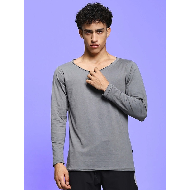 JOEL SLIM FIT COTTON SWEATSHIRT GREY XS