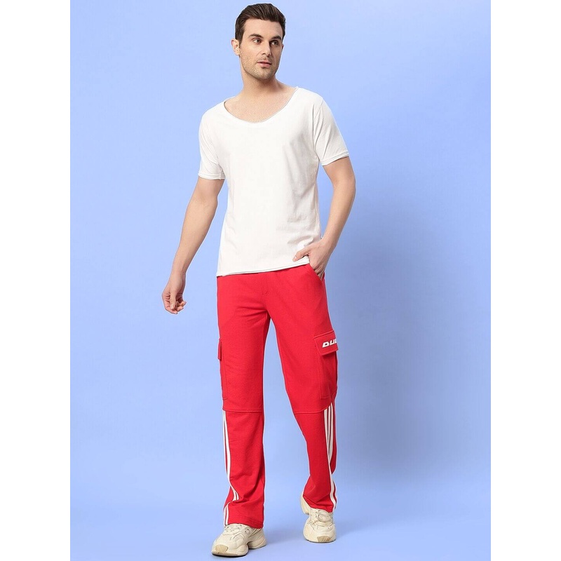 RICKY RELAXED FIT CO-ORD SET WHITE-RED XS