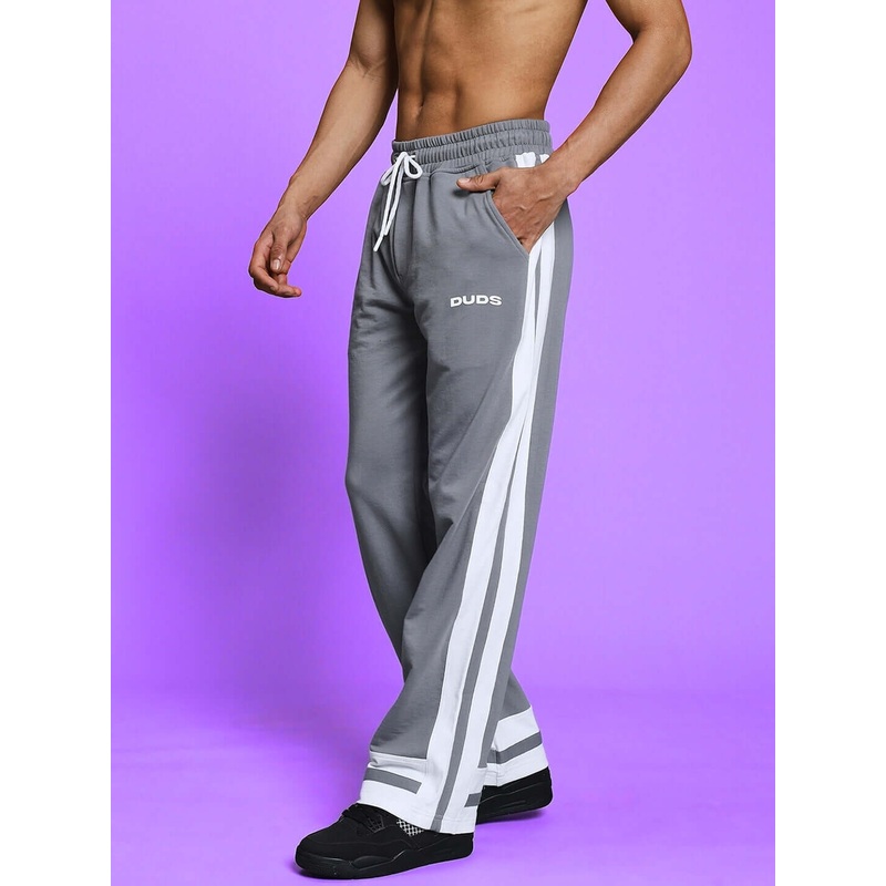 RONNY SIDE STRIPE JOGGER GREY-WHITE XS