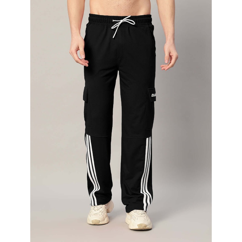 REDROIT 5 POCKET RELAXED FIT JOGGERS BLACK XS