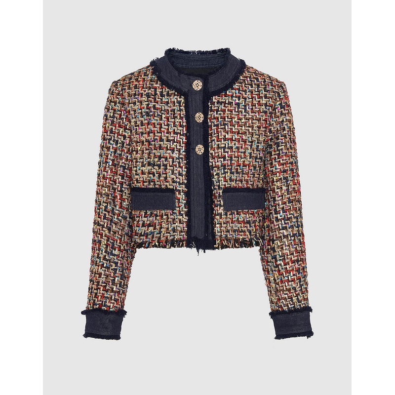 Tweed Straight Jacket Grey Checkered XXS