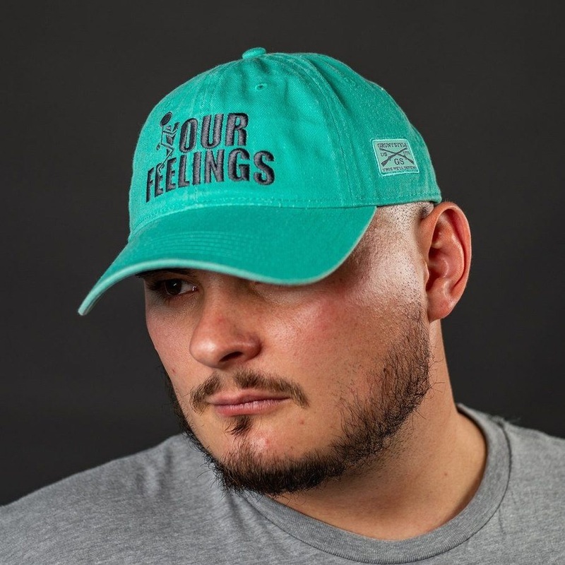F*ck Your Feelings Dad Hat – Aqua