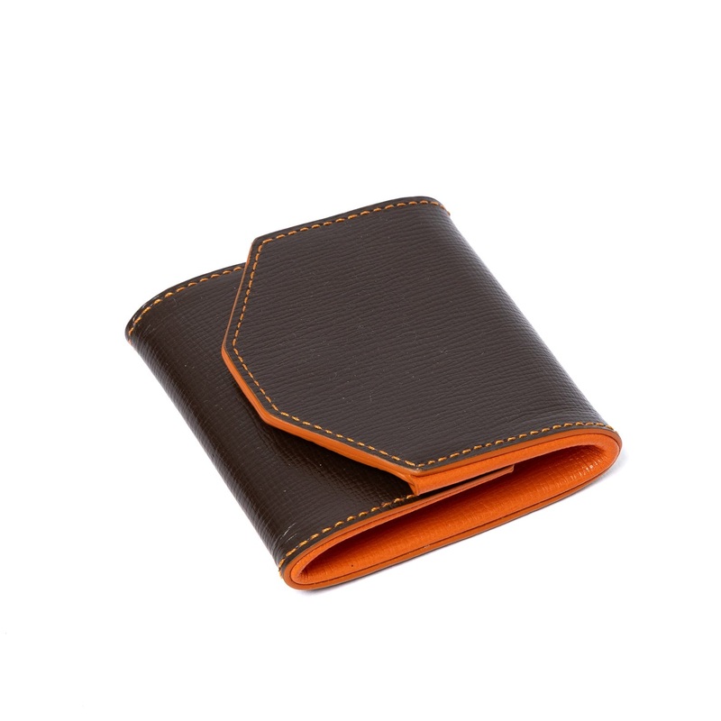 MJ Exklusiv – Change Wallet “Folding Coin” made from Embossed Calfskin – handmade