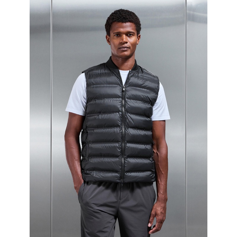 Technical Bomber Gilet in Black XS Black