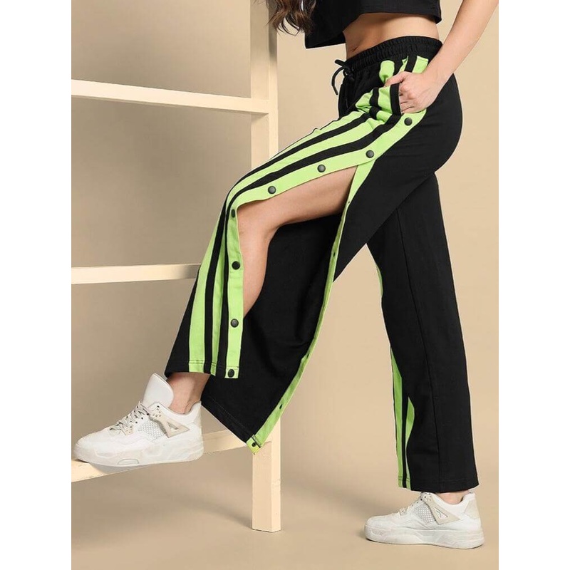 WOMEN DANCER JOGGERS BLACK NEON GREEN XS
