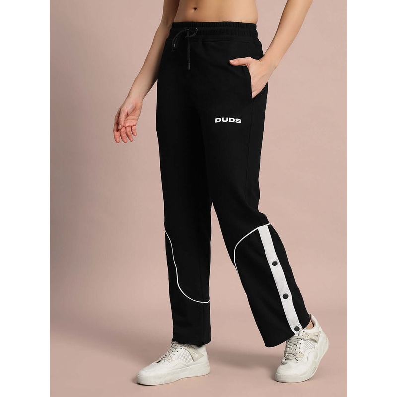 WOMEN EDDIE CONTRAST JOGGERS BLACK XS