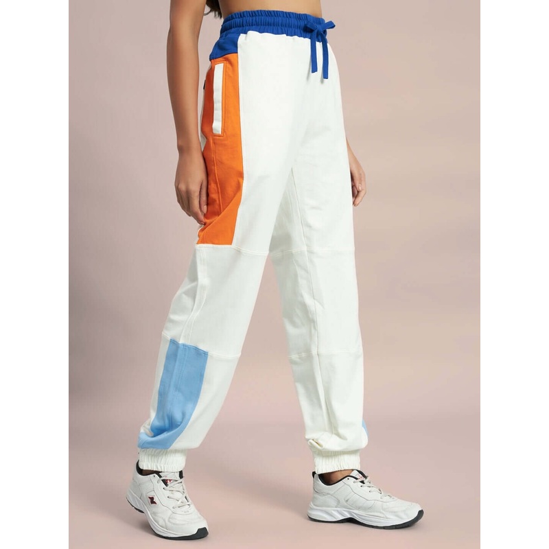 WOMEN PARKER SIDE CONTRAST JOGGERS OFF WHITE XS