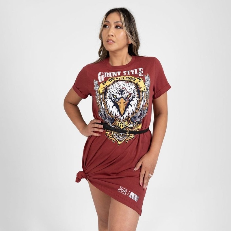 Women’s Easy Rider Shirt Dress – Red Plum Small