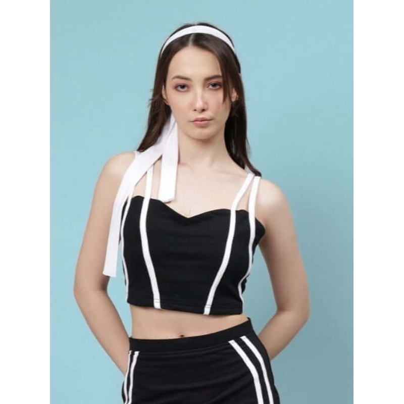 WOMEN’S SIMONE CROP-TOP – BLACK XS