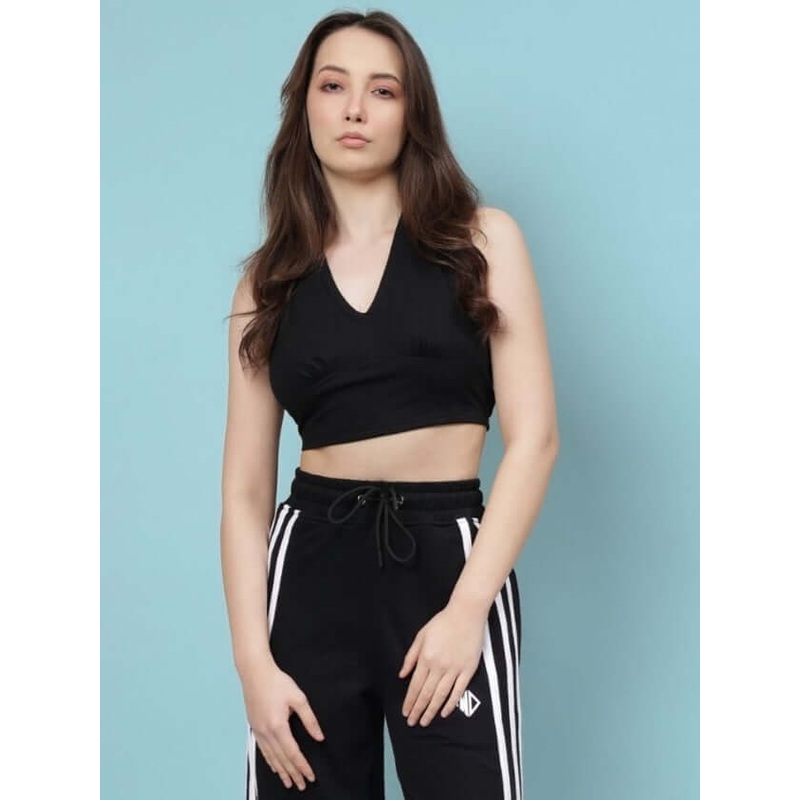 WOMEN’S NEER DESIGNER CROP-TOP BLACK XS
