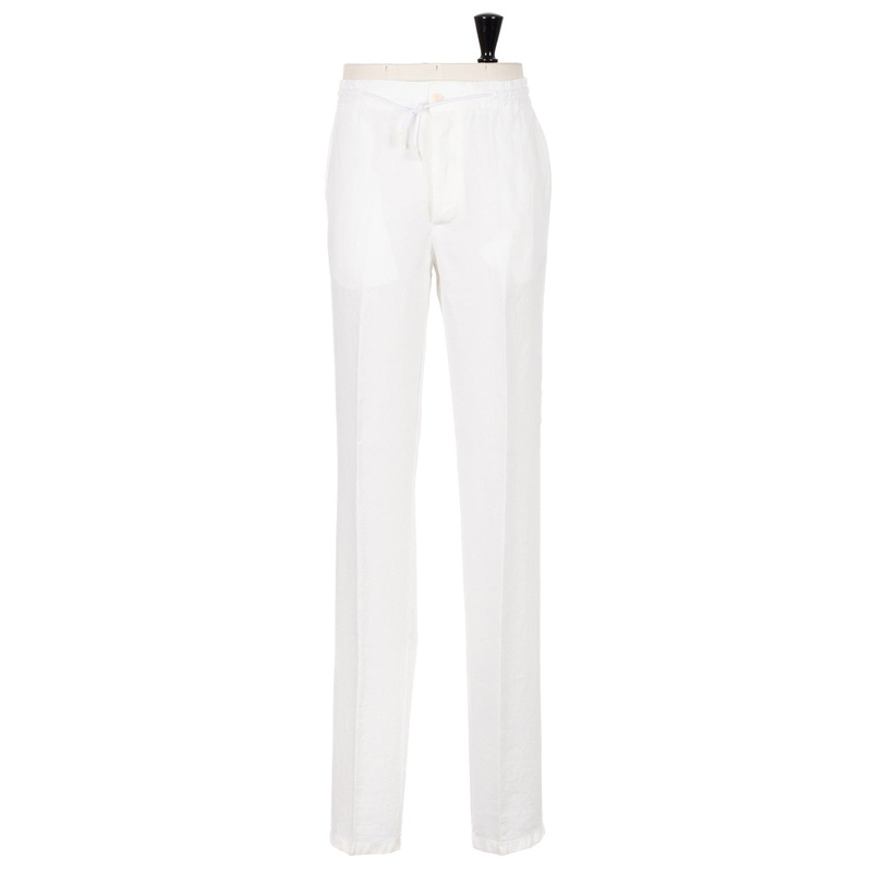 Exclusively for Michael Jondral: Summer Trousers “Coulisse” made of Pre-Washed Linen – Rota Sport 46