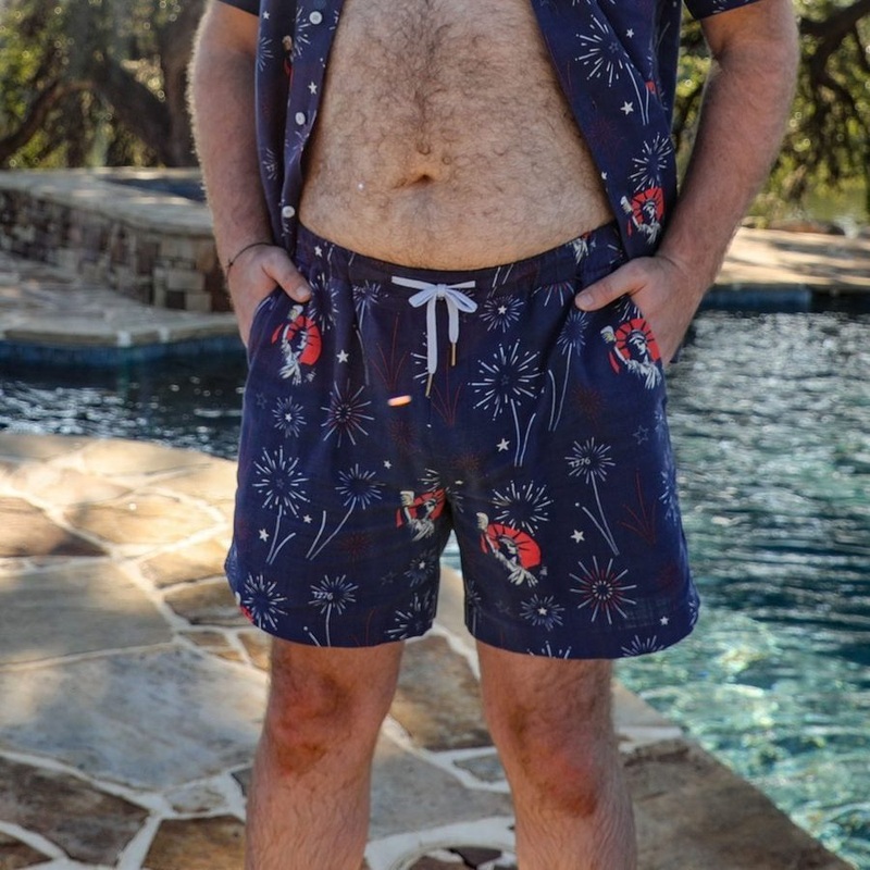 Getaway Casual Shorts – Toast Of Freedom – Navy Small