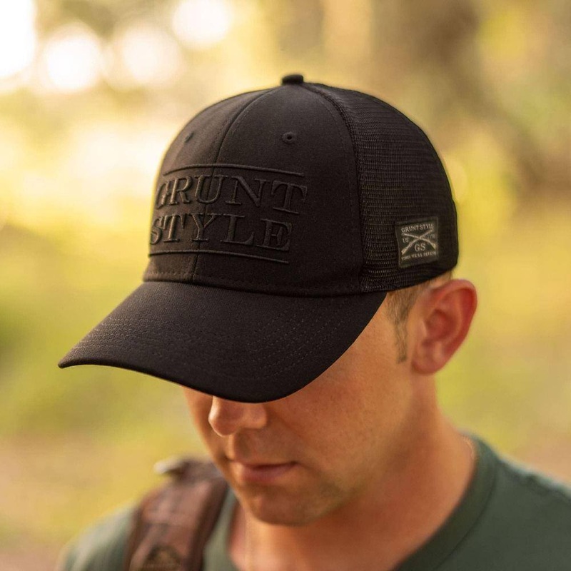 Grunt Style Stacked Logo – Black Hat