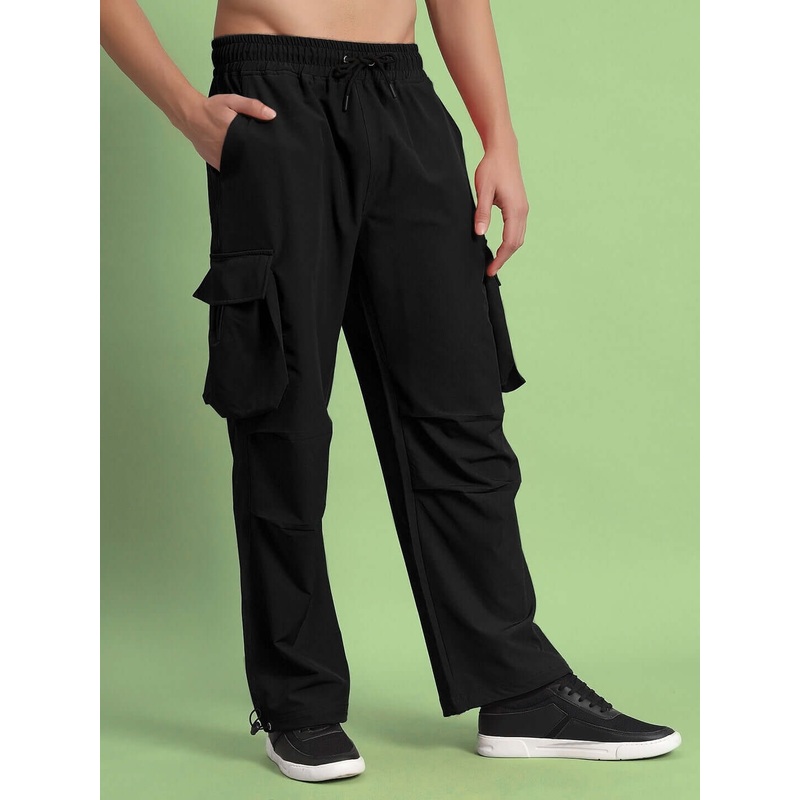MABEL RELAXED FIT CARGO PANTS BLACK XS