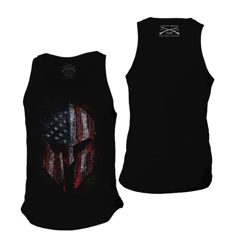 Men’s American Spartan Tank – Black Small