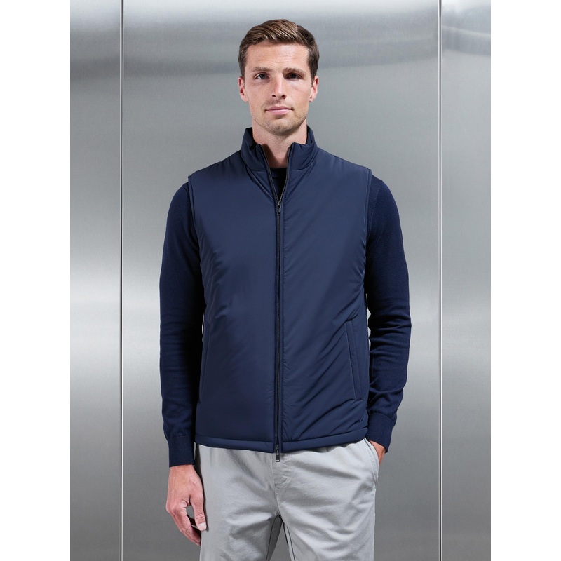 Padded Shell Gilet in Navy XS Navy