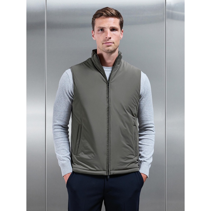 Padded Shell Gilet in Olive XS Olive