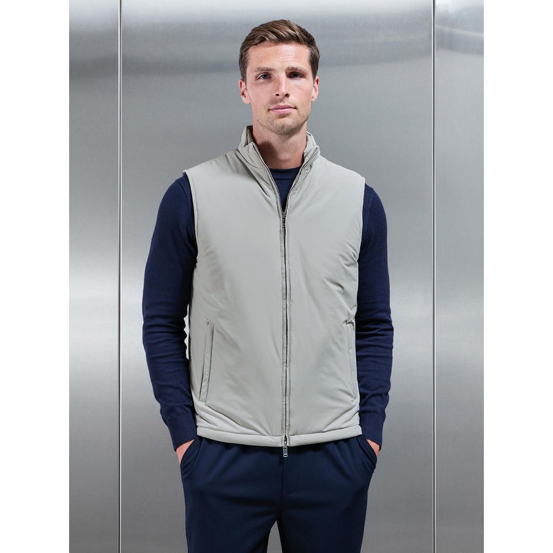 Padded Shell Gilet in Stone XS Stone