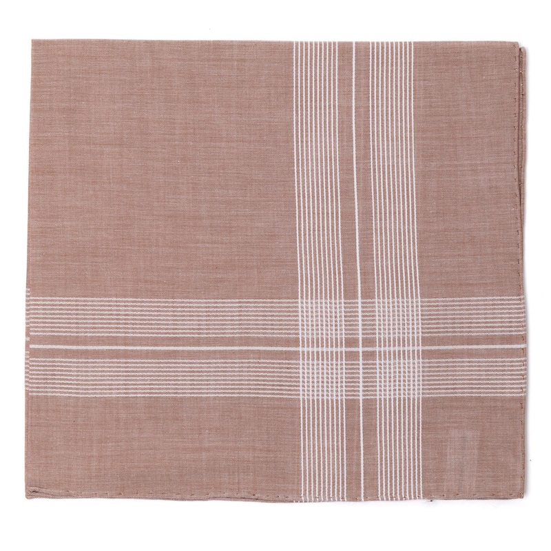 Patterned Handkerchief “Tabac 8059” made of fine Cotton – hand-rolled