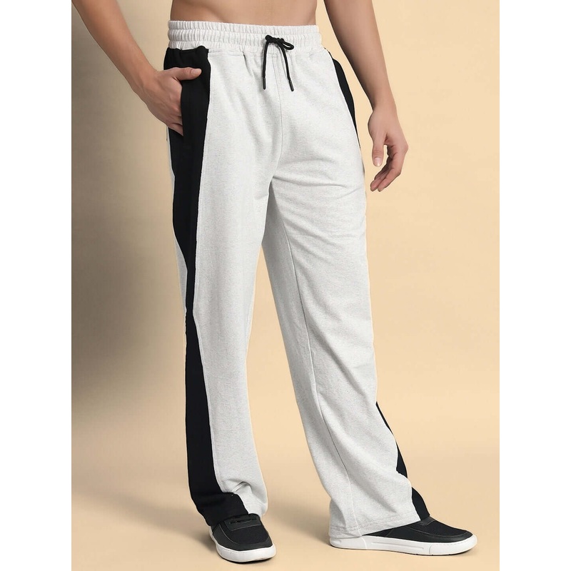 REVIVE SIDE CONTRAST JOGGERS MELANGE GREY-BLACK XS