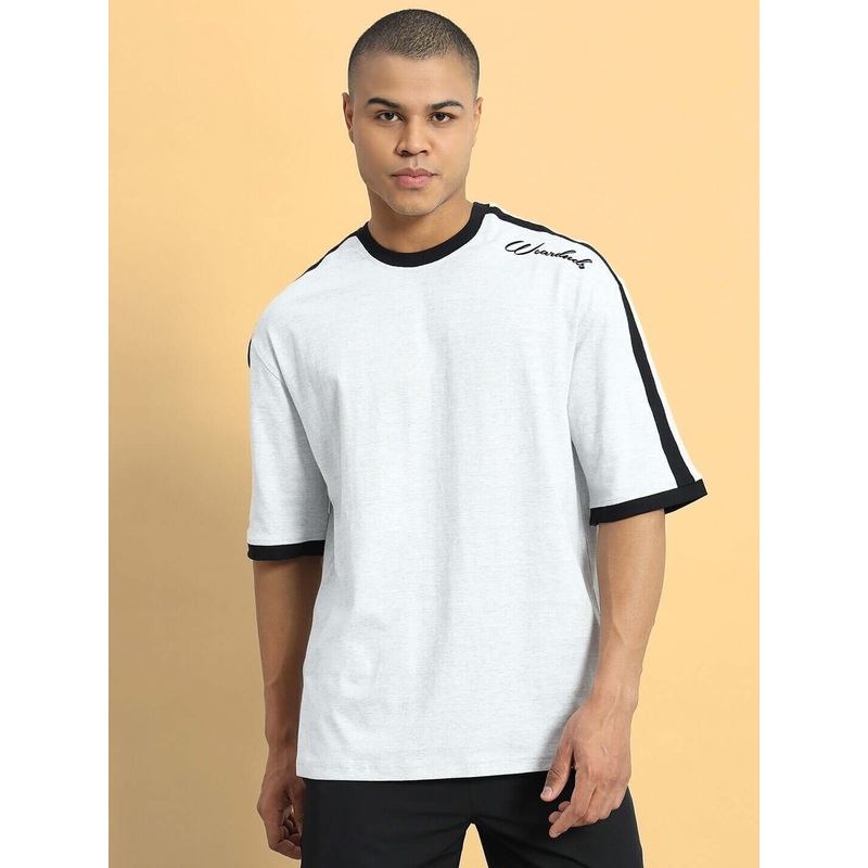 SMASH OVER-SIZED T-SHIRT GREY MELANGE XS