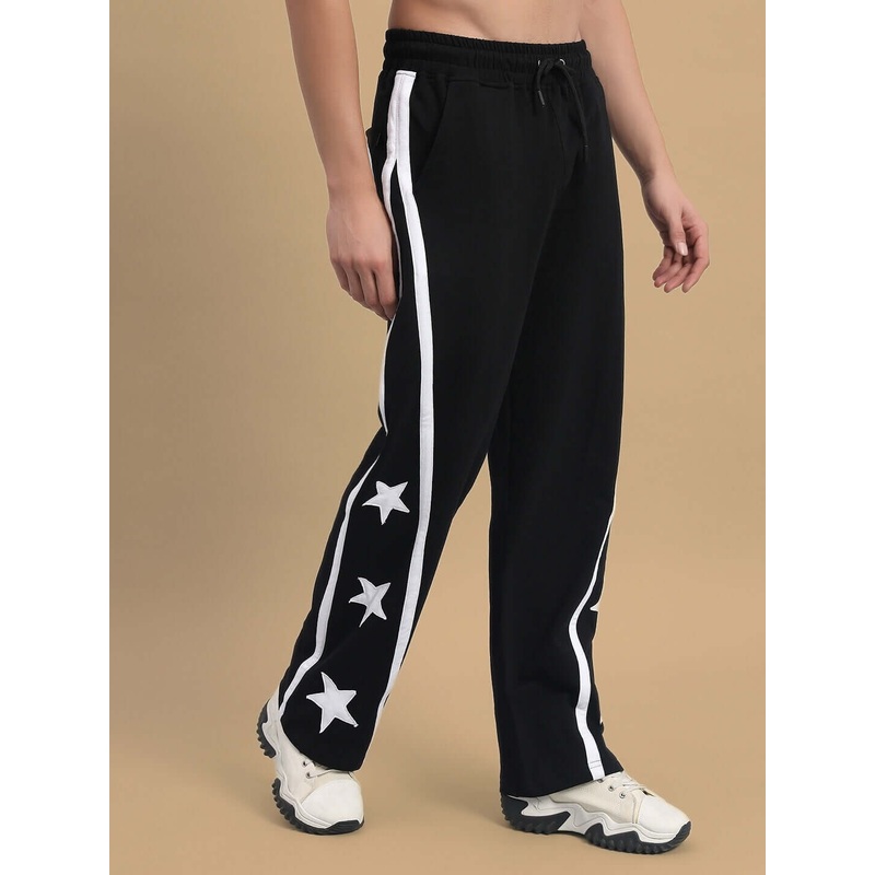 STELLAR RELAXED COTTON TERRY JOGGERS BLACK S