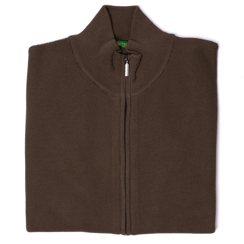 Zip-Cardigan “Honey” made from pure Cotton – 12 Gauge Cotton S