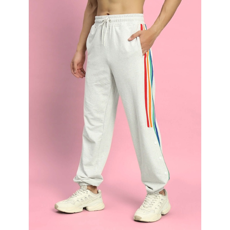 DUDS PRISM COLORFUL STRIPE JOGGER MELANGE GREY XS