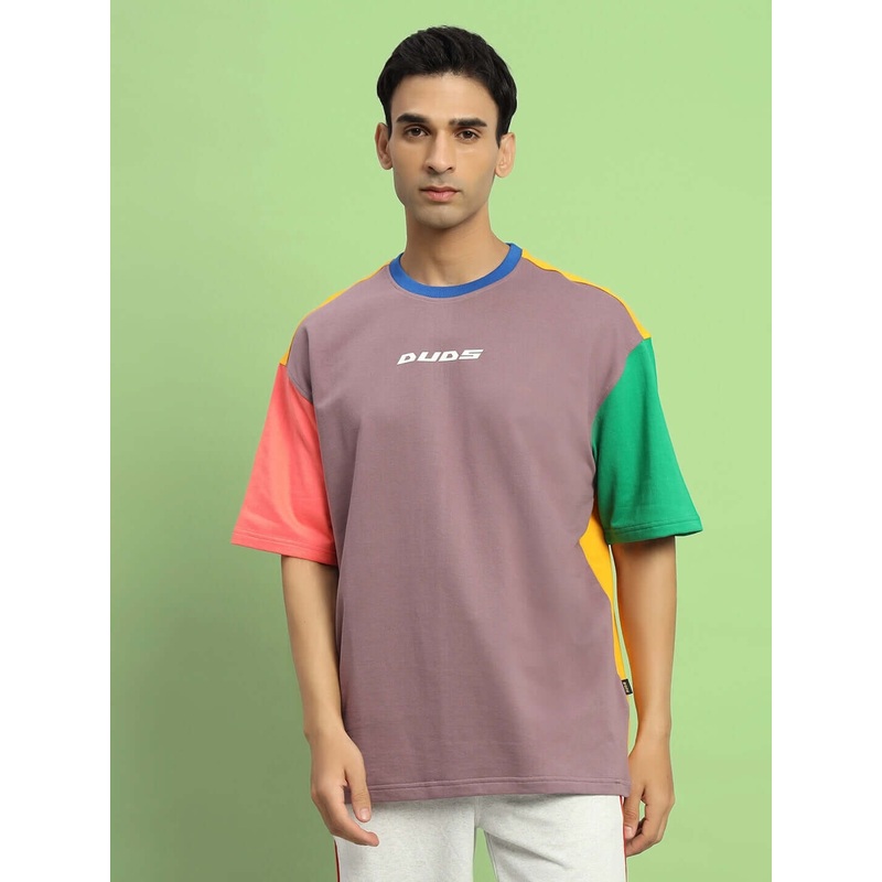 IRIS COLOR BLOCKED OVERSIZED T-SHIRT MULTI XS