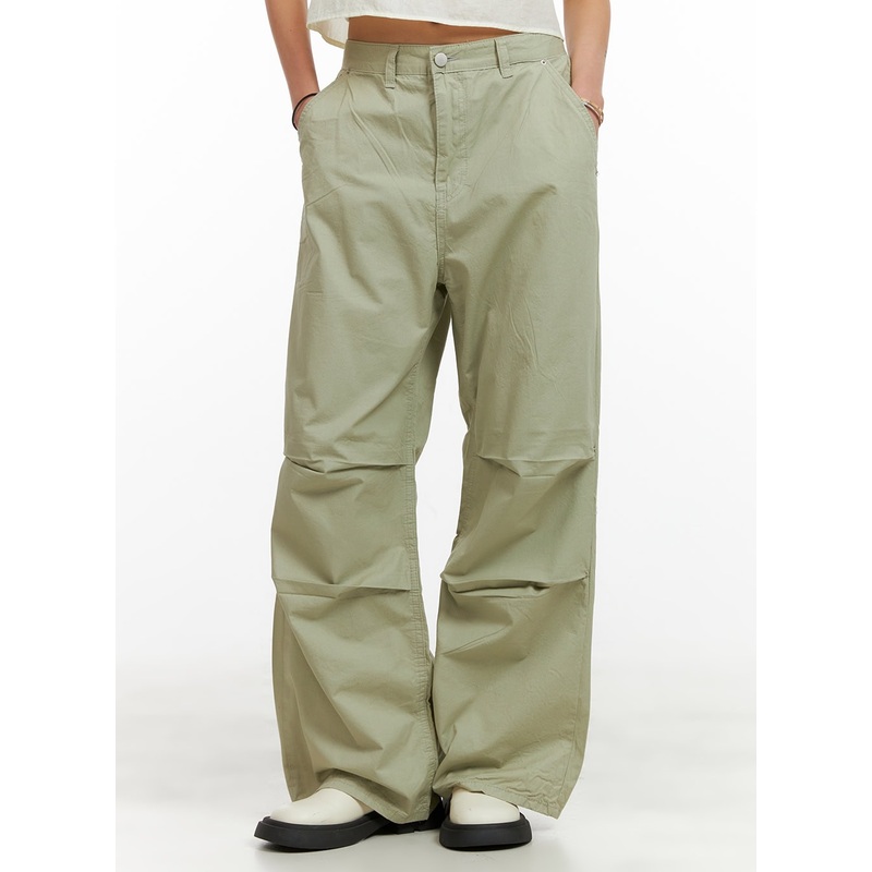 Low Rise Pintuck Trousers CY431 Light green S