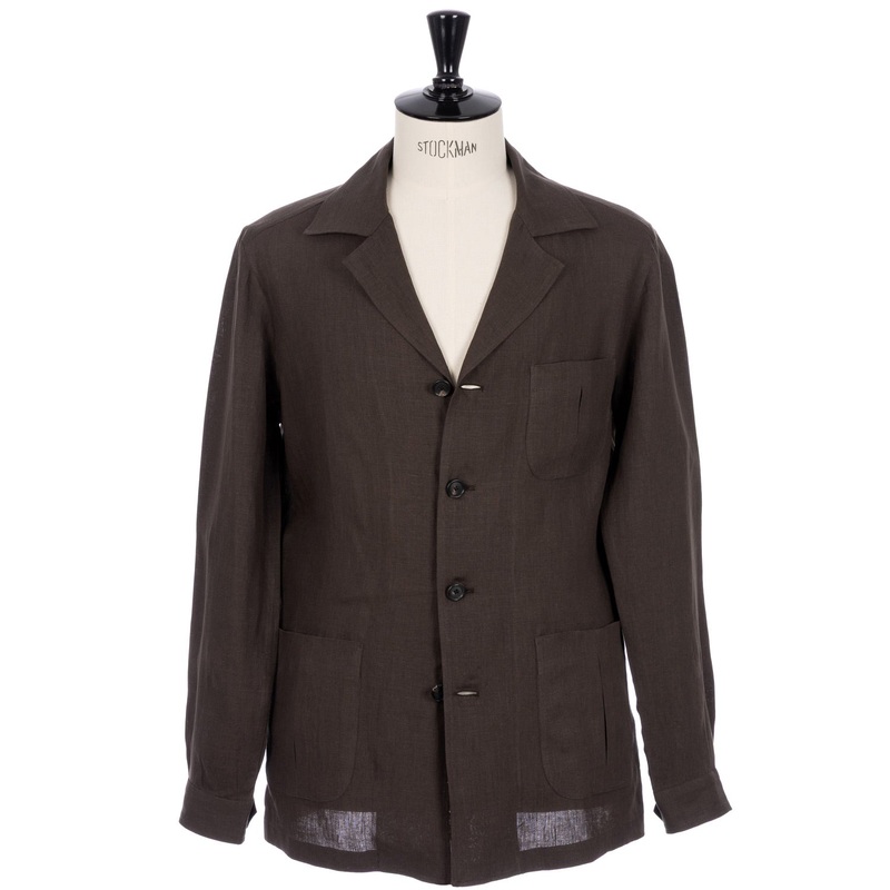 Sports Jacket “Desert” made from pure Linen by Solbiati – handmade 48