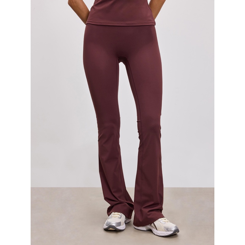 Womens Active Flared Legging in Burgundy XXS (4) Burgundy Active