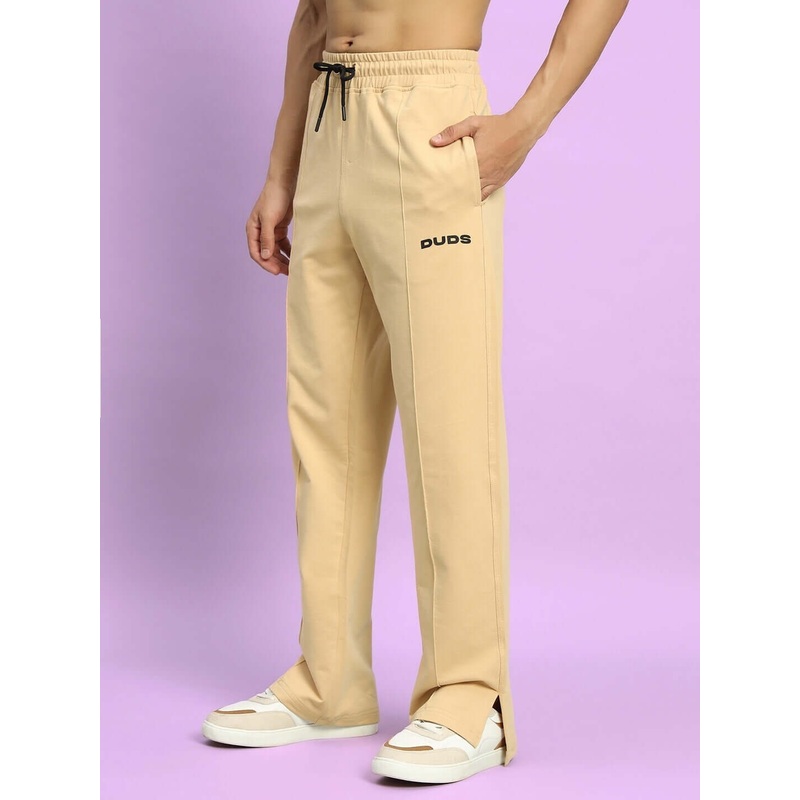 ZION SIDE SLIT COTTON TERRY JOGGERS BEIGE XS