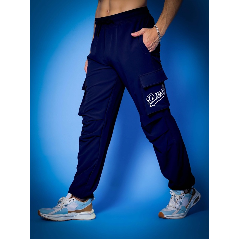 MYRIAD RELAXED FIT CARGO PANTS NAVY BLUE XS