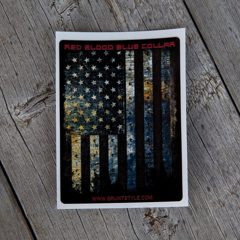 Red Blood Blue Collar Sticker