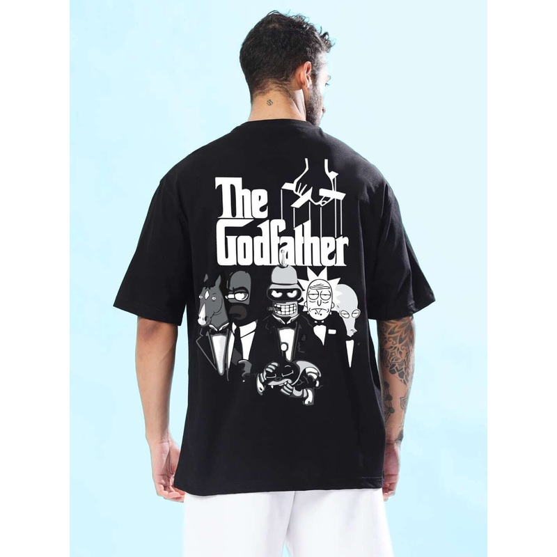 GOD FATHER OVER-SIZED T-SHIRT BLACK XS