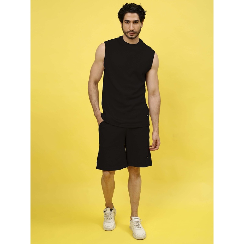 LOW-KEY SOLID CO-ORD SET BLACK XS