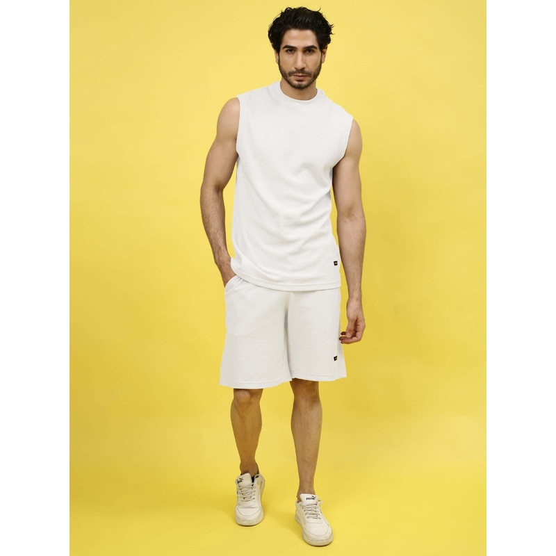 LOW-KEY SOLID CO-ORD SET OFF-WHITE XS