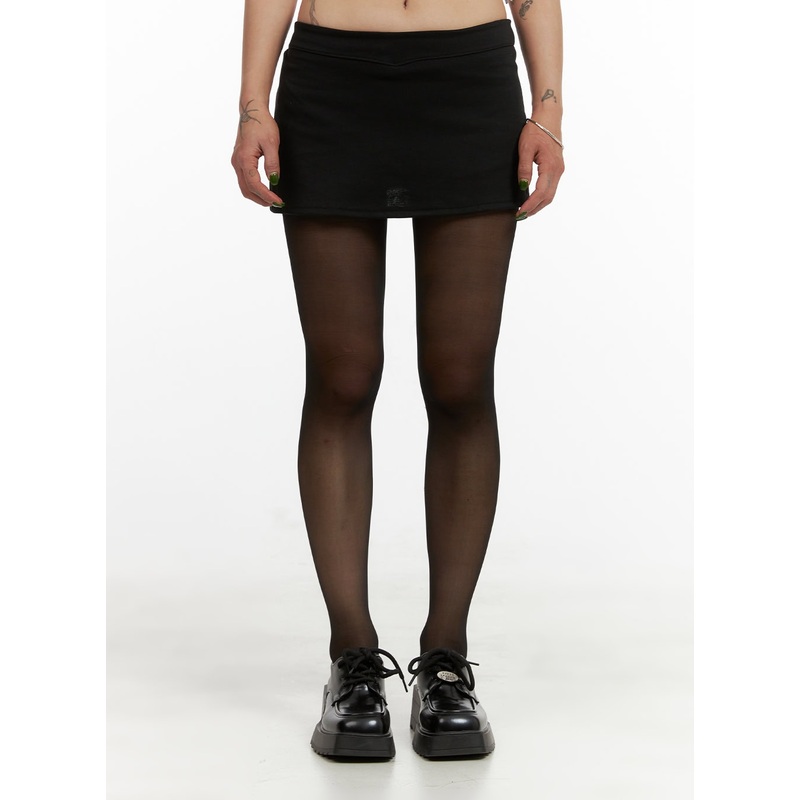 Low Rise Mini Skort CY429 Black S/M