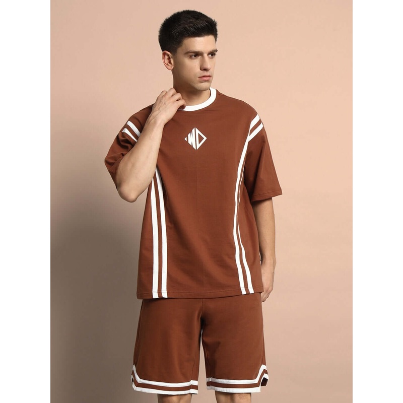 NORDIC COTTON TERRY CO-ORD SET BROWN XS
