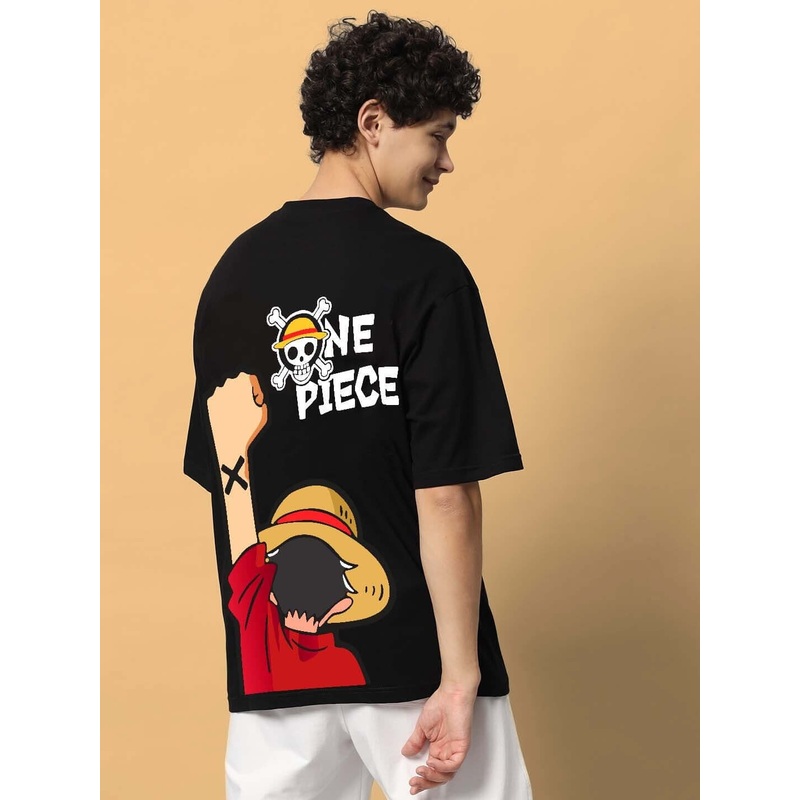 ONE PIECE OVER-SIZED T-SHIRT BLACK XS