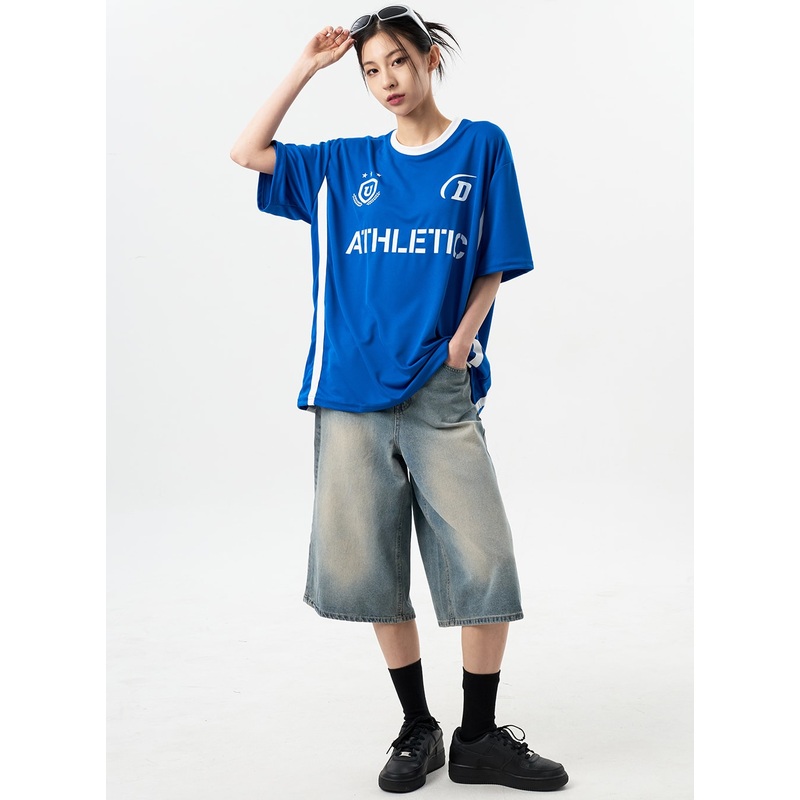 Oversized Bermuda Pants CY311 Blue S