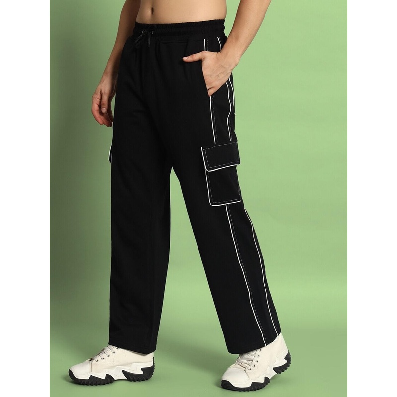 PEDAL CONTRAST STITCH CARGO PANT BLACK XS