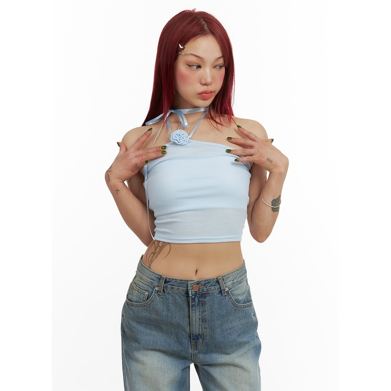 Rosie Strap Tube Top CY429 Light blue S/M