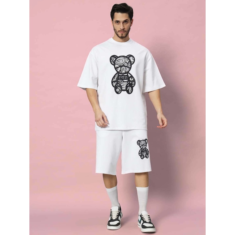 SHIMMY COTTON TERRY CO-ORD SET WHITE XS