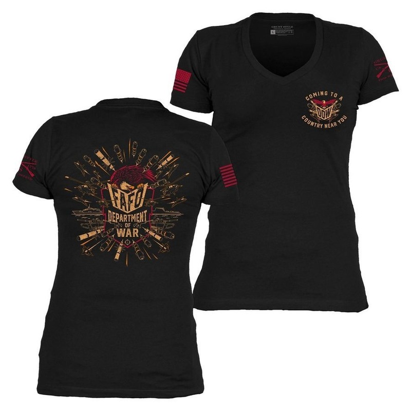 Women’s Department Of War V-Neck – Black Small