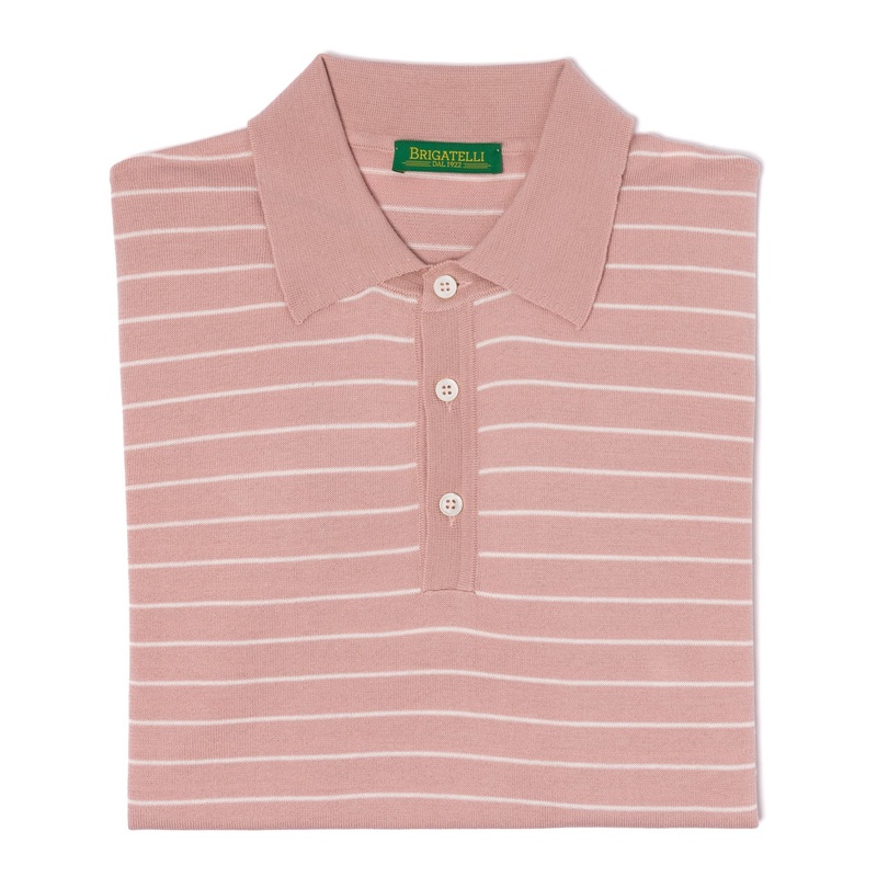 Brigatelli dal 1922 per Michael Jondral: “Michael” striped polo shirt made of pure cotton S