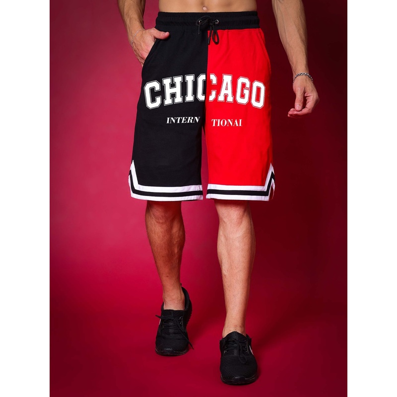CHICAGO REGULAR FIT SHORTS RED BLACK XS
