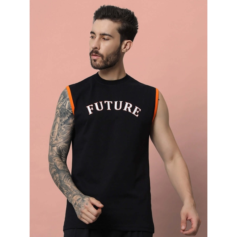 FUTURE GYM SLEEVE LESS T-SHIRT BLACK XS