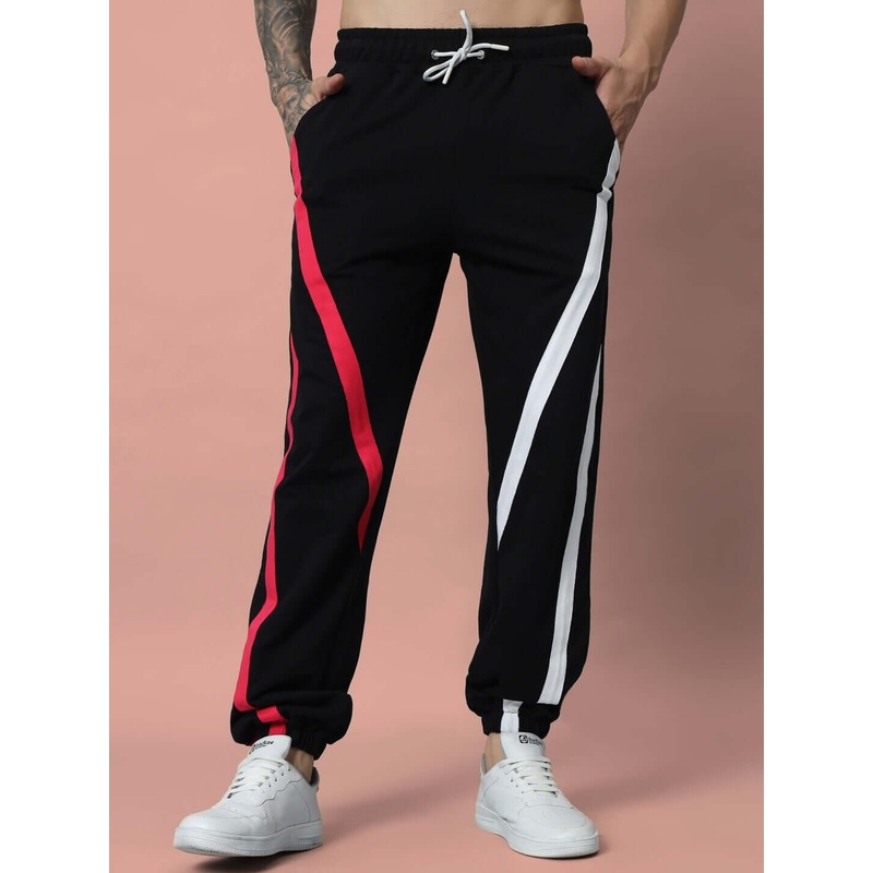 SWATHE COLORFUL STRIPE JOGGERS BLACK XS